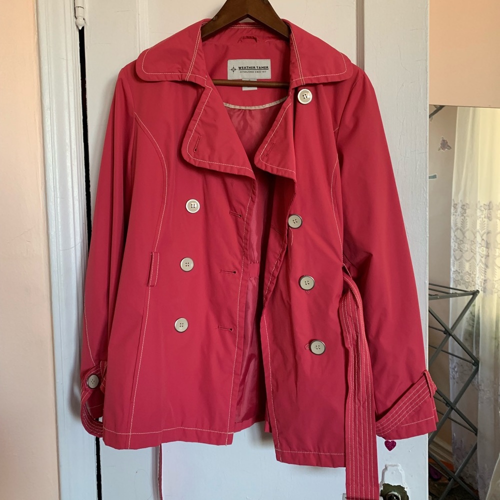 Pink Rain Trench Coat